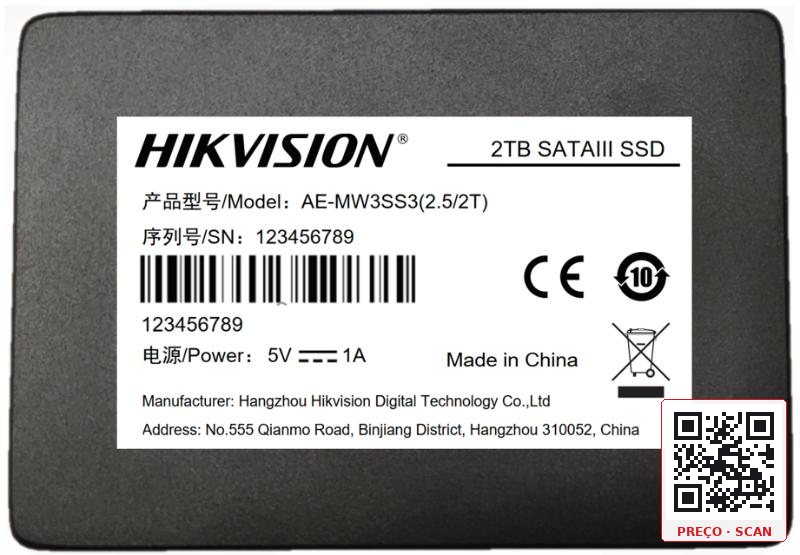 AE-MW3SS3 Hikvision – 2.5inch SSD,TLC,SATAIII,6Gbps,S30KS001T,0~70°C
