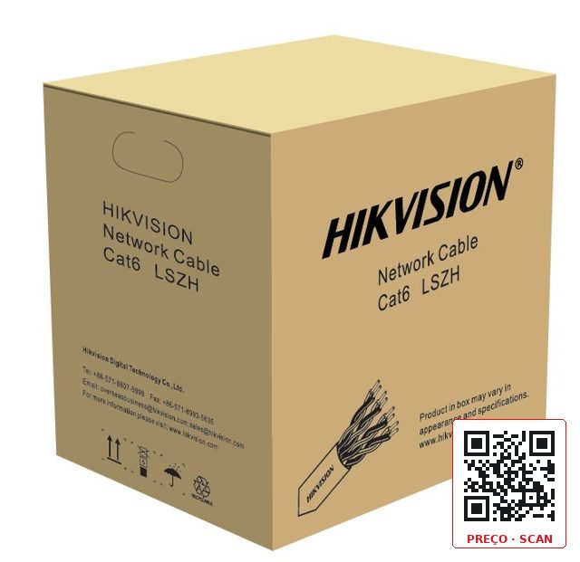 DS-1LN6UEL5/White 305m – Cat6 Cabo de rede LSZH
