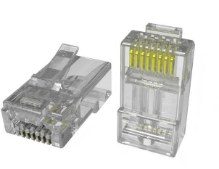DS-1M6AUA/100 – Ficha RJ45 Cat6A não blindada (100 un.)