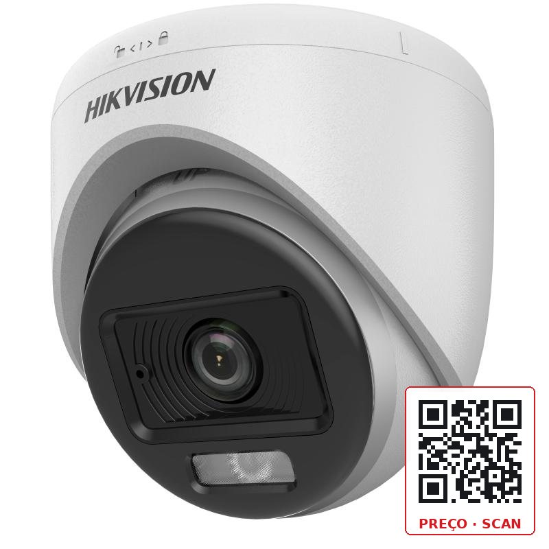 DS-2CE70KF0T-LPFS – 3K ColorVu Smart Hybrid Light Câmara turret interior fixa