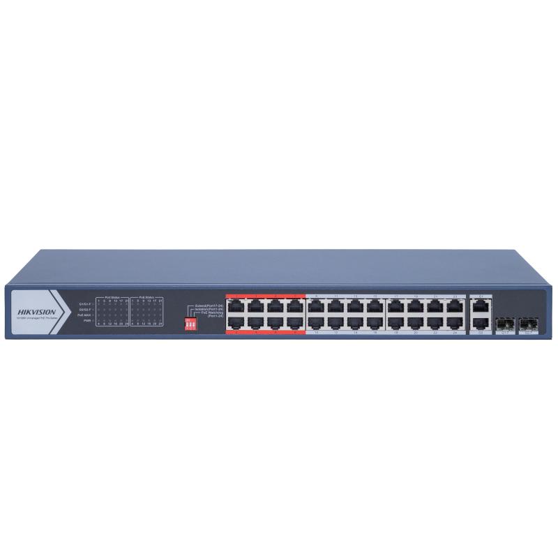 DS-3E0326P-E(D) Hikvision – 24 Port Fast Ethernet Unmanaged POE Switch