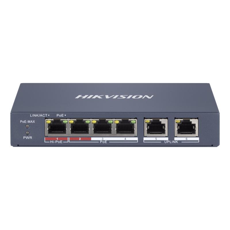 DS-3E1106HP-EI – 4 Port Fast Ethernet Smart POE Switch