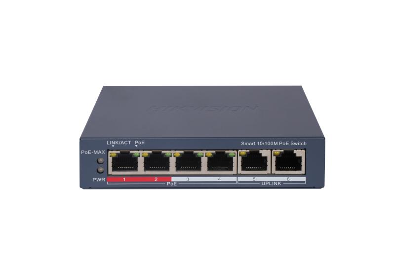 DS-3E1106P-EI – 4 Port Fast Ethernet Smart POE Switch