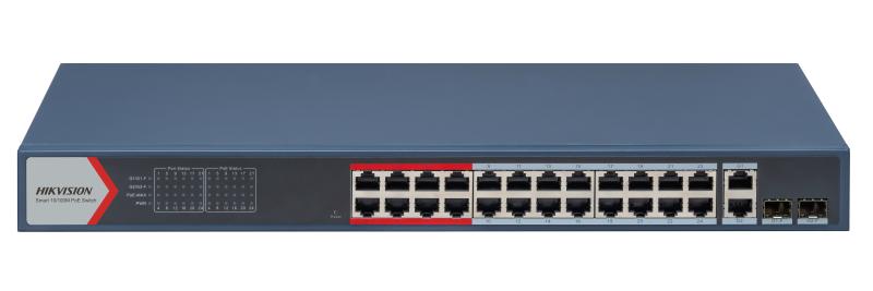 DS-3E1326P-EI (B) – 24 Port Fast Ethernet Smart POE Switch