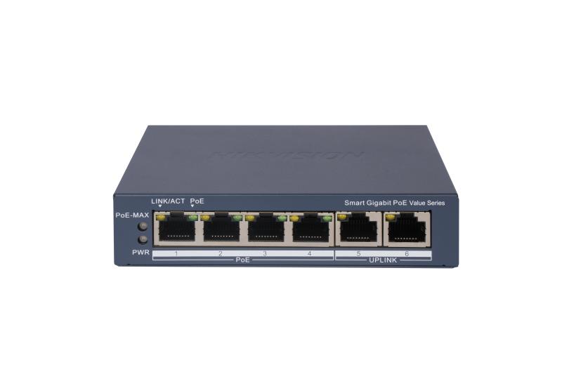 DS-3E1506P-EI/M(C) – 4 Port Gigabit Smart POE Switch
