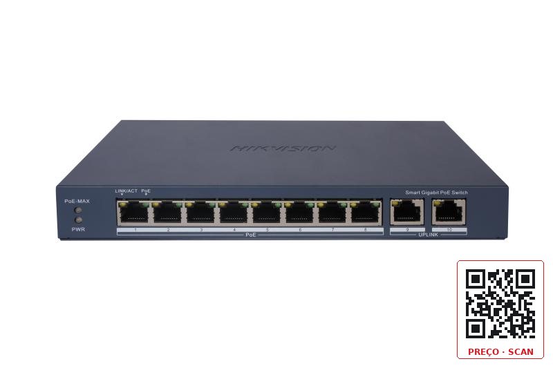 DS-3E1510P-EI – 8 Port Gigabit Smart POE Switch