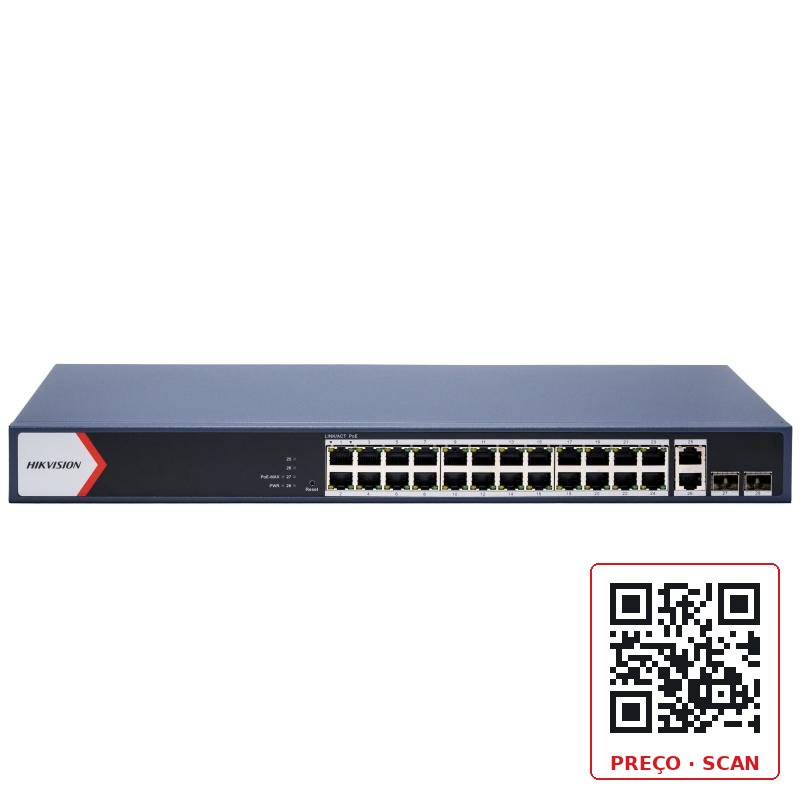 DS-3E1528P-EI/M – 24 Port Gigabit Smart POE Switch
