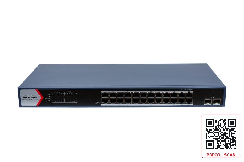 DS-3E1726HP-EI – 24 Port Gigabit Smart POE Switch
