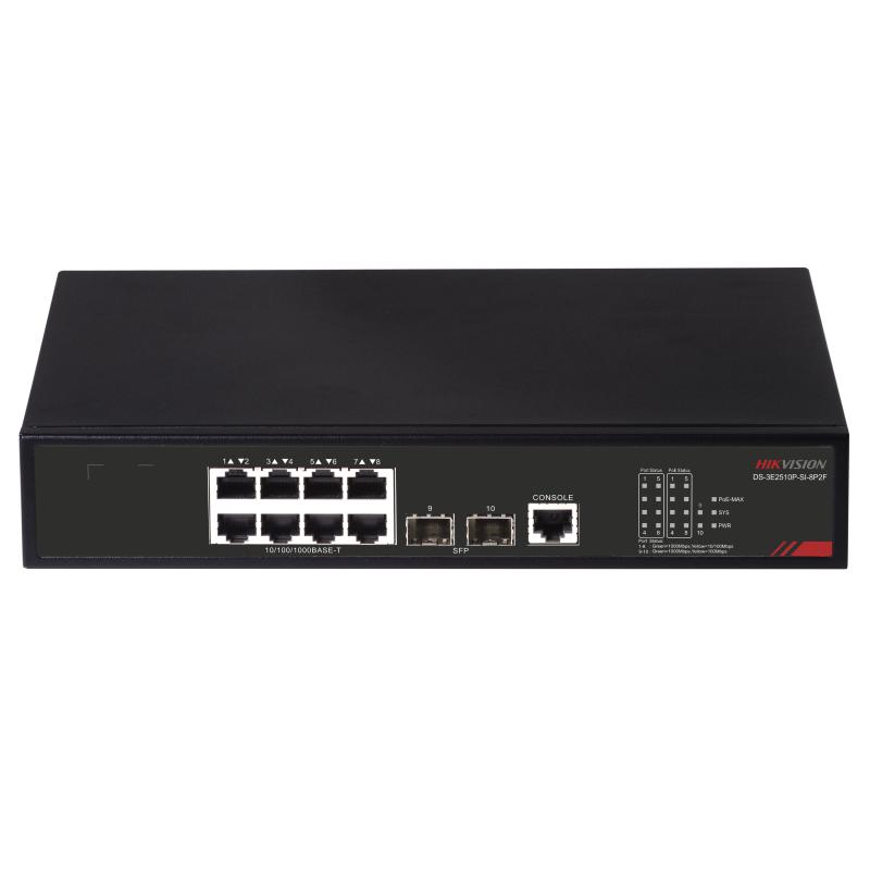 DS-3E2510P-SI-8P2F – L2+ Smart Full Managed POE Switch