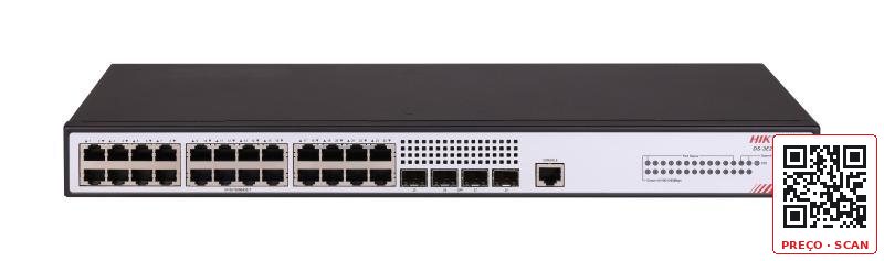 DS-3E2528-HI-24T4F – 24 GE RJ45, 4 GE SFP, Smart L2+ Switch