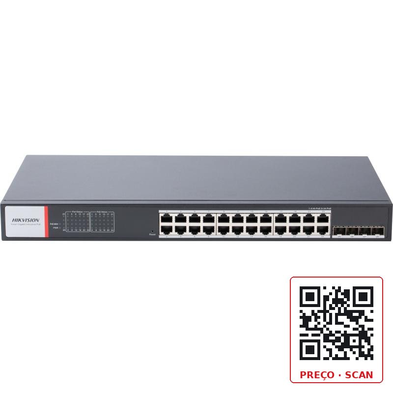 DS-3T1528HP-SI-24P4F – 24 Port Gigabit Smart Managed Industrial POE Switch