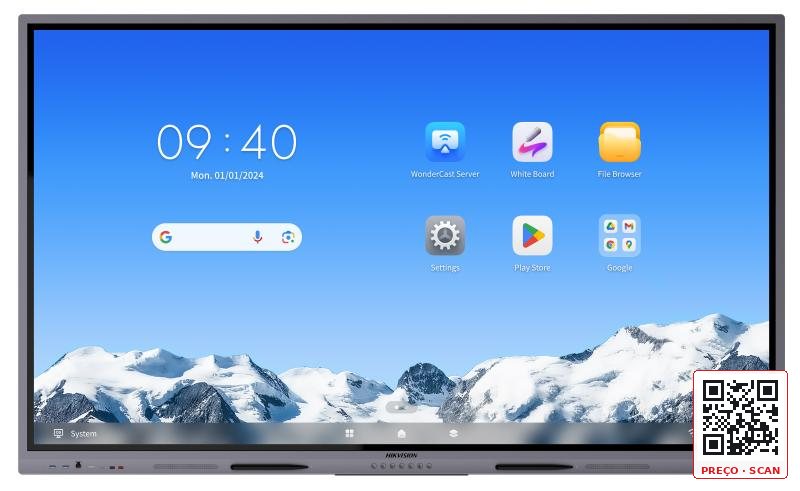 DS-D5C75RB/A2L – 75-inch 4K Interactive Display