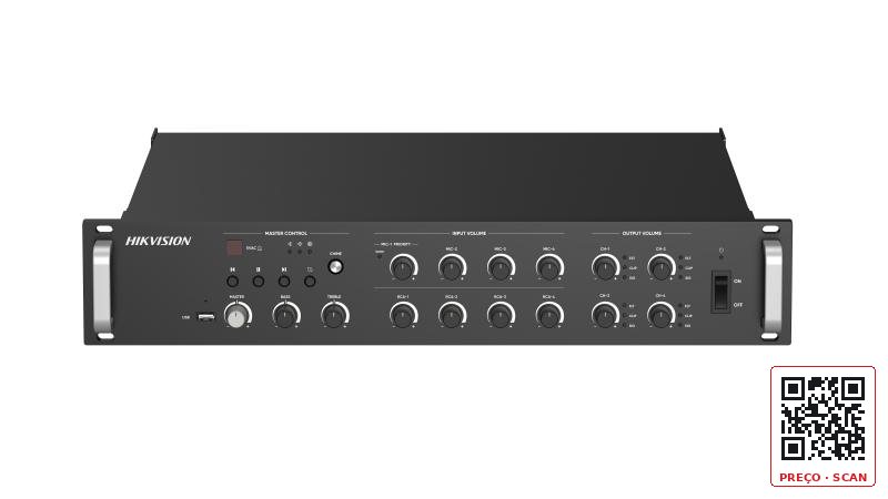 DS-QAZ1A1000G1-VB4(B) – 1000W 4-Zone Network Amplifier