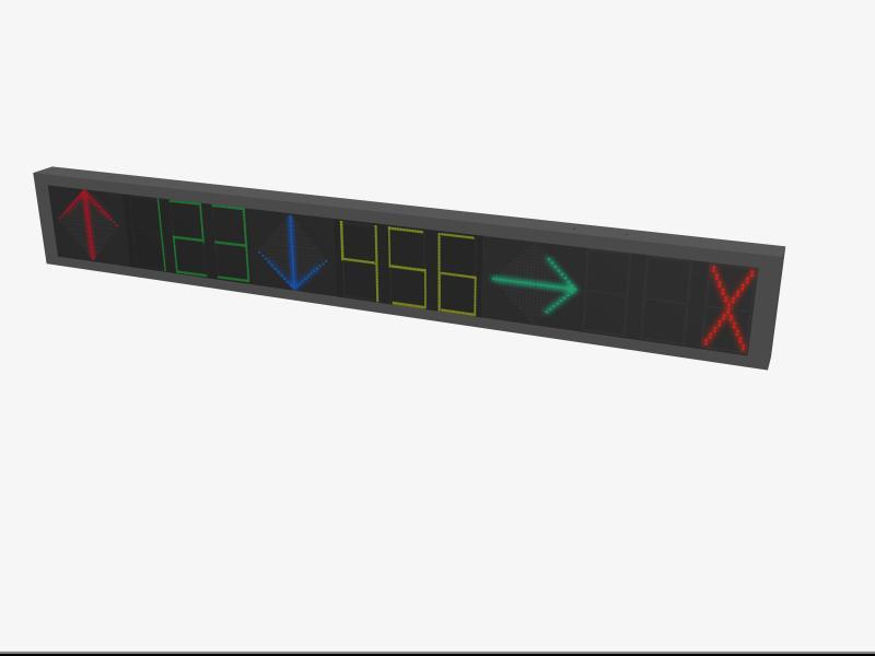 DS-TVL121-9-5D – Indoor,serven-color,Three Row,Led Screen