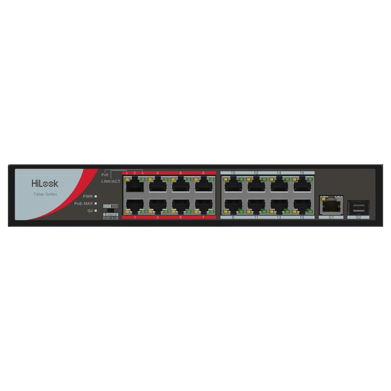 NS-0318P-130(B) – 16 Port Fast Ethernet Unmanaged POE Switch