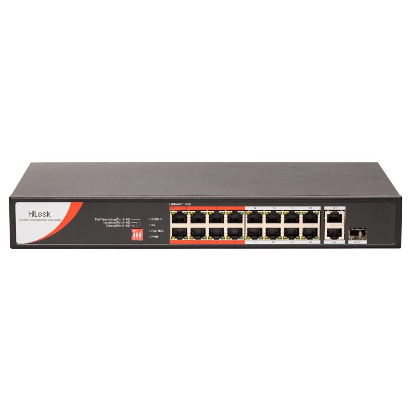 NS-0318P-130(C) – 16 Port Fast Ethernet Unmanaged POE Switch