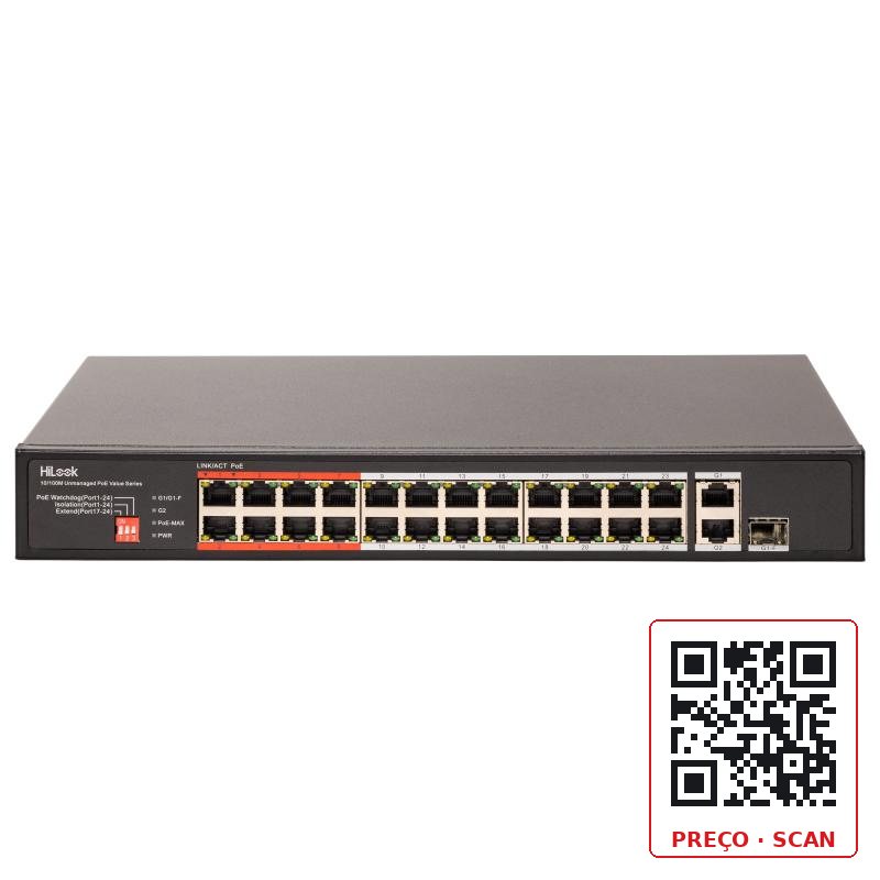 NS-0326P-230(C) – 24 Port Fast Ethernet Unmanaged POE Switch