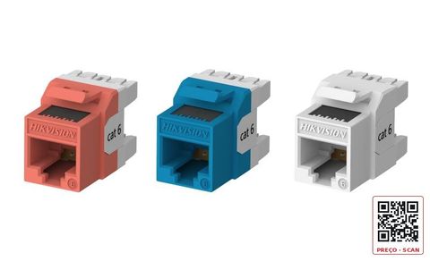 DS-1CK6U180T – Cat6 Unsheilded 180° Punch Down Keystone Jack