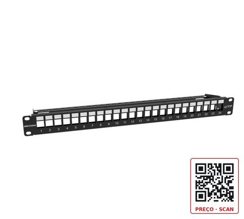 DS-1CP0U24-1U – Unsheilded 24-port Blanck Patch Panel, 1U