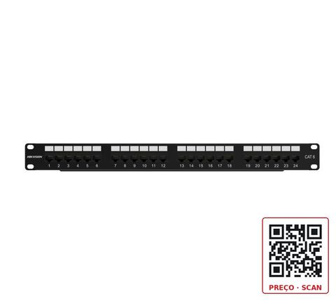 DS-1CP6U24-1U – Cat6 Unsheilded 24-port Patch Panel, 1U