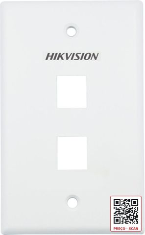 DS-1FPA2-A – Rectangular, American sytle Faceplate with 2 RJ45 ports,
