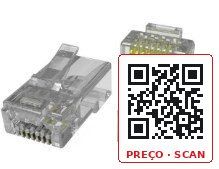 DS-1M6AUA/100 – Ficha RJ45 Cat6A não blindada (100 un.)