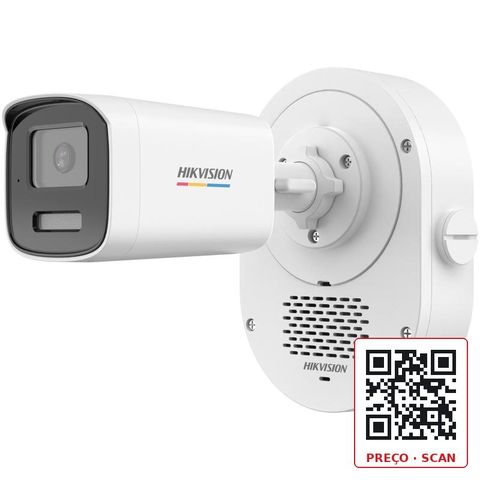 DS-2CE13DF0T-LXTS – 2MP SoundMax Áudio bidirecional e sirene Câmara bullet fixa