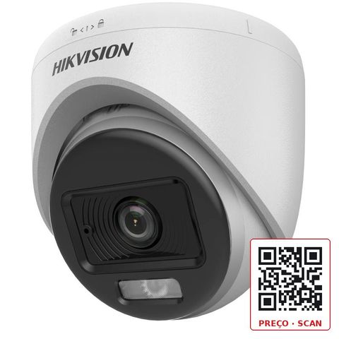 DS-2CE70DF0T-LPFS – 2 MP Smart Hybrid Light com ColorVu Câmara turret interior fixa