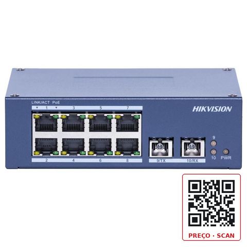 DS-3D508P-A-2SC – 8POE Media Convertor