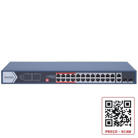 DS-3E0326P-E(D) – 24 Port Fast Ethernet Unmanaged POE Switch