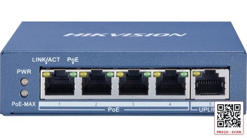 DS-3E0505P-E – 4 Port Gigabit Unmanaged POE Switch