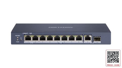 DS-3E0510HP-E – 8 Port Gigabit Unmanaged POE Switch