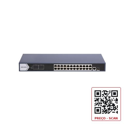 DS-3E0526P-E (B) – 24 Port Gigabit Unmanaged POE Switch