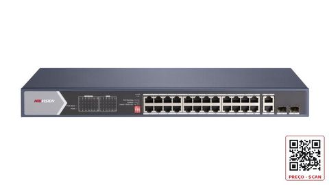 DS-3E0528HP-E – 24 Port Gigabit Unmanaged POE Switch