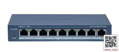 DS-3E1309P-EI – 8 Port Fast Ethernet Smart POE Switch