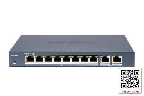 DS-3E1310P-EI (B) – 8 Port Fast Ethernet Smart POE Switch