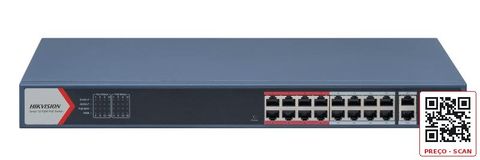 DS-3E1318P-EI (B) – 16 Port Fast Ethernet Smart POE Switch