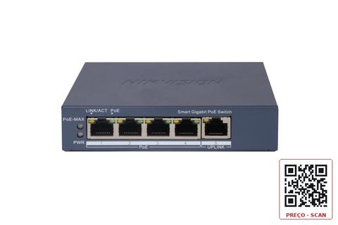 DS-3E1505P-EI(C) – 4 Port Gigabit Smart POE Switch