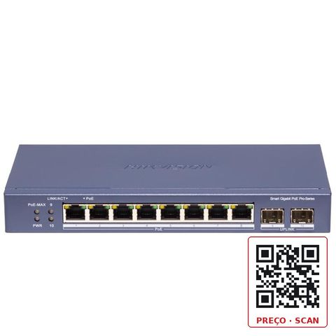 DS-3E1510P-SI-8P2F – 8 Port Gigabit Smart POE Switch