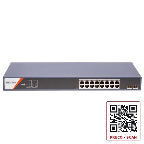 DS-3E1518P-SI-16P2F – 16 Port Gigabit Smart POE Switch