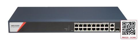 DS-3E1520HP-SI-16P2T2F – 16 Port Gigabit Smart POE Switch