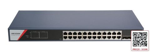 DS-3E1528P-SI-24P4F – 24 Port Gigabit Smart POE Switch