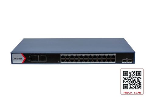 DS-3E1726HP-EI – 24 Port Gigabit Smart POE Switch
