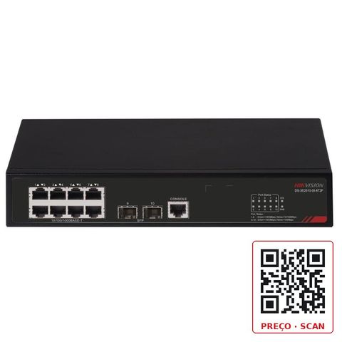 DS-3E2510-SI-8T2F – 8 GE RJ45, 2 GE SFP Switch