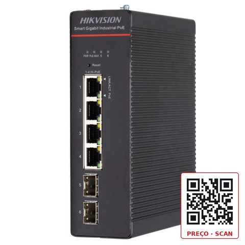 DS-3T1506HP-SI-4P2F – Industrial Smart Managed POE Switch