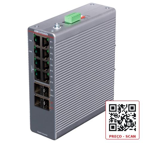 DS-3T1512-SI-8T4F – 12 Port Gigabit Smart Managed Industrial Switch