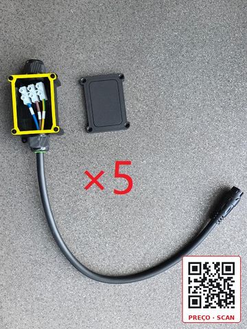 DS-D42-PC(5 PCS) – 0.5m main power cable + adapter box package