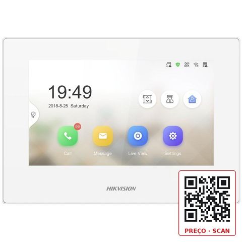 DS-KH6320-LE1(B)/White – 7 inch touch IP indoor station