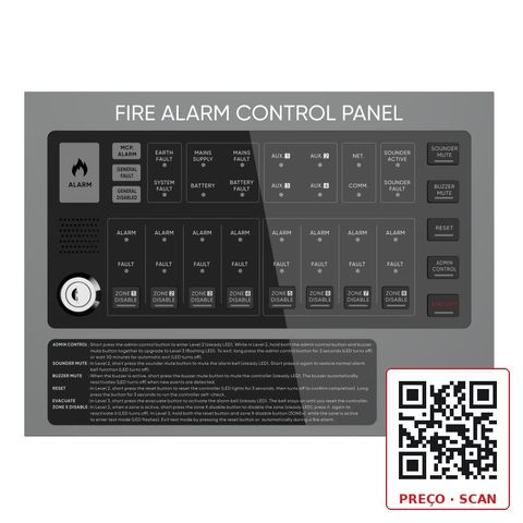 HF-C108 – Conventional Fire Alarm Control Panel - 8 zones